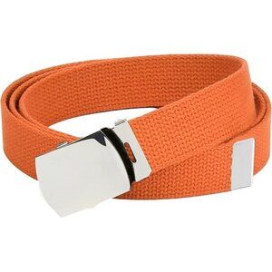 Hold’Em Mens Military Canvas Webbing Belts Slider Buckle Adjustable - Orange